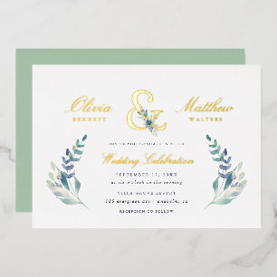 Invitation En Aluminium Luxe Floral Mariage