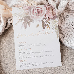 Invitation En Aluminium Magnifique Blush Floral Mariage Rose Gold Foil Men