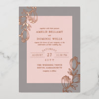 Magnolia Buds Blush Rose Gold Mariage