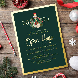 Invitation En Aluminium Maison ouverte pour les Fêtes Casse-Noisette Soiré