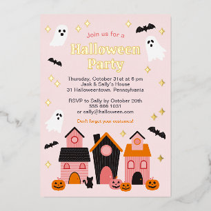 Invitation En Aluminium Maisons de Halloween éffrayantes
