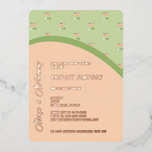 Invitation En Aluminium margs chic boho et douche matrimoniale