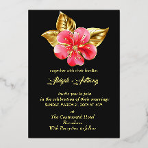 Mariage à fleurs rose et or