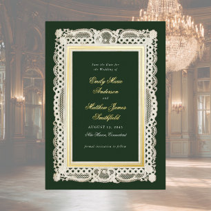 Invitation En Aluminium Mariage à sauvegarder la date en papier découpé vi