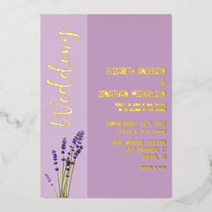 Invitation En Aluminium Mariage Amour Lavande