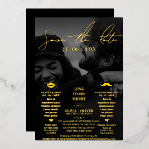 Invitation En Aluminium Mariage amusant enregistrer la date