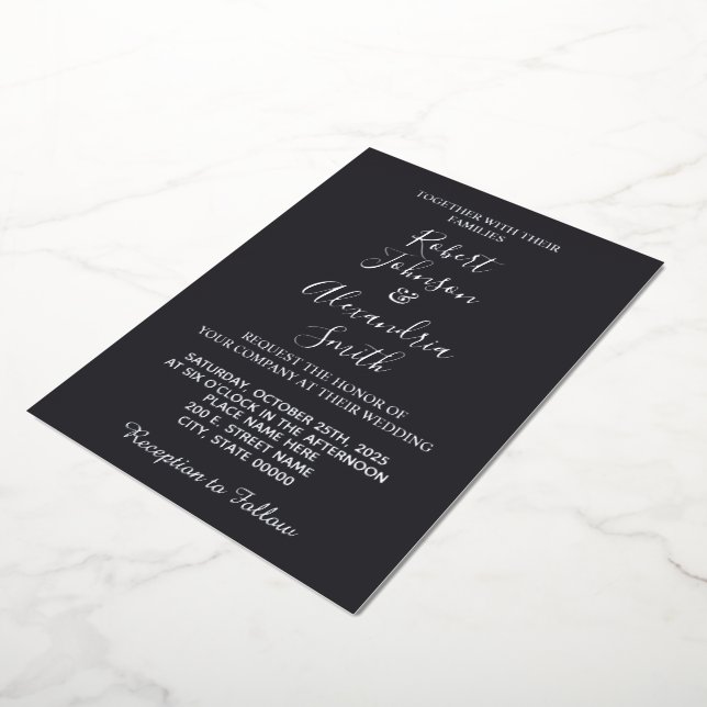 Invitation En Aluminium Mariage argenté (Rotation)