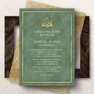 Invitation En Aluminium Mariage au Nœud Celtique Irlandais