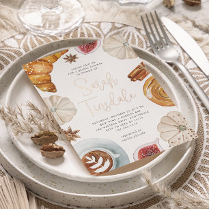 Invitation En Aluminium Mariage Automnal Intime : Brunch Rose Gold