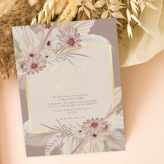 Invitation En Aluminium Mariage cadre floral Tropical bohème