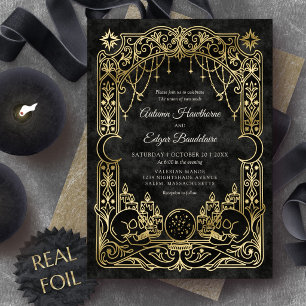 Invitation En Aluminium Mariage céleste Halloween gothique
