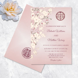 Invitation En Aluminium Mariage chinois Dusty Rose Gold FOIL