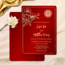 Mariage chinois Gold Cherry Blossom