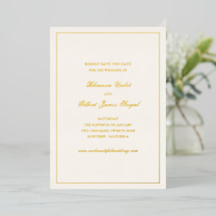 Invitation En Aluminium Mariage Classique aux Frontières Éternelles Enregi