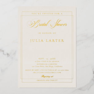 Invitation En Aluminium Mariage classique calligraphié noir ivoire