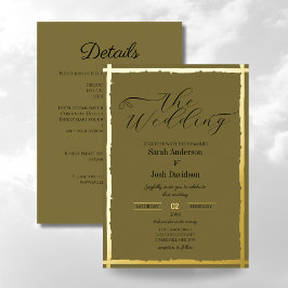 Invitation En Aluminium Mariage classique classique classique en métal dor