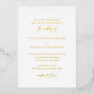Invitation En Aluminium Mariage classique élégant