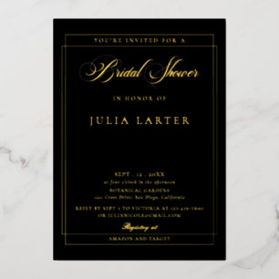Invitation En Aluminium Mariage Classique Ivoire Noir Calligraphie Baby Sh