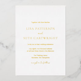 Invitation En Aluminium Mariage classique photo simple et élégant