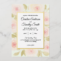 Mariage d'aquarelle rose et verte Chic Sage