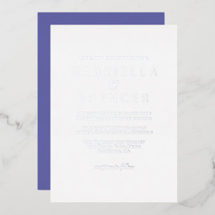 Invitation En Aluminium Mariage d'argent blanc