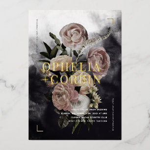 Invitation En Aluminium Mariage de bouquet Smokey Dark Rose