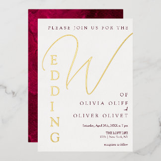 Invitation En Aluminium Mariage de la passion bourguignonne