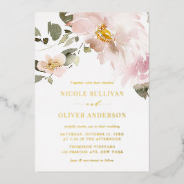 Invitation En Aluminium Mariage de l'aquarelle féminine