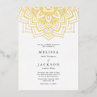 Mariage de mandala en or blanc Delicate
