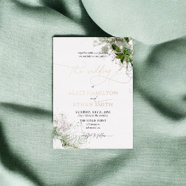Invitation En Aluminium Mariage de script rustique et élégant