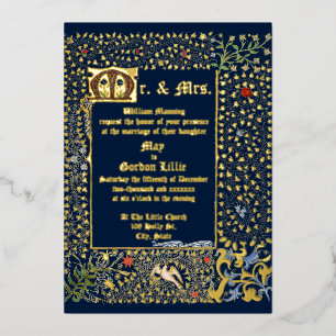 Invitation En Aluminium Mariage de style médiéval de l'ère victorienne 187