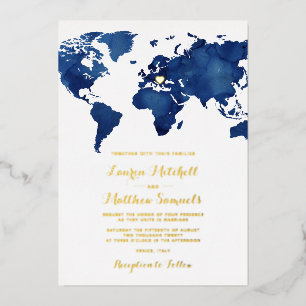 Invitation En Aluminium Mariage de voyage de destination