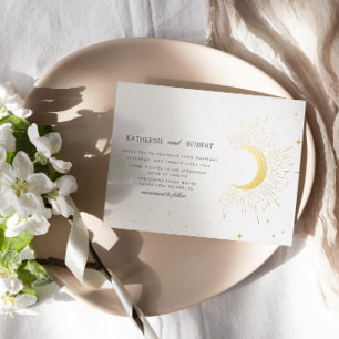 Invitation En Aluminium Mariage des étoiles d'argent de minuit céleste