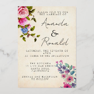 Invitation En Aluminium Mariage d'invitation Foil