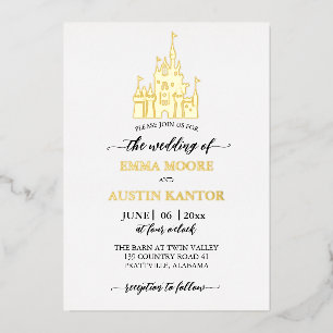 Invitation En Aluminium Mariage du château Princess