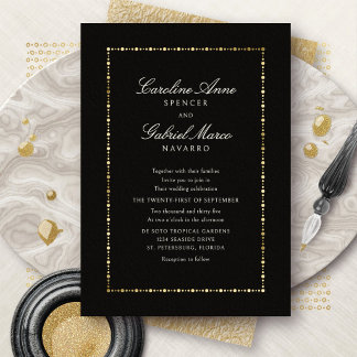 Invitation En Aluminium Mariage Élégant Minimaliste