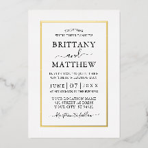 Mariage élégant moderne blanc et or