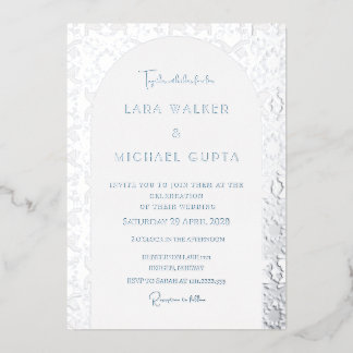 Invitation En Aluminium Mariage en carreaux géométriques italiens (uni)