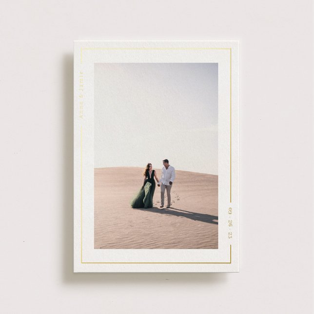 Invitation En Aluminium Mariage en radiance simple Enregistrer la date Or (Créateur téléchargé)