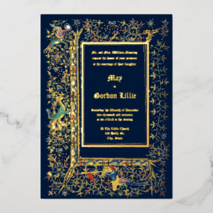 Invitation En Aluminium Mariage enluminé médiéval ca. 1415