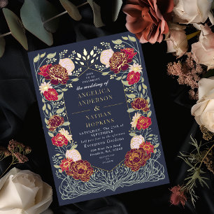 Invitation En Aluminium Mariage Fantastique dans un Jardin Floral Enchanté