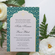 Mariage Fleur de Lotus Art Déco en Or