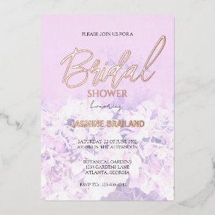 Invitation En Aluminium Mariage floral à l'hydrangea