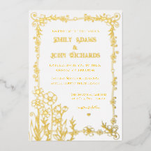 Mariage Floral or et blanc