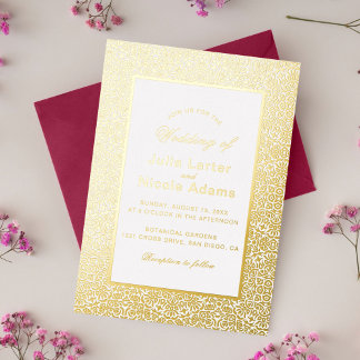 Invitation En Aluminium Mariage géométrique en treillis marocain