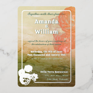 Invitation En Aluminium Mariage intemporel romantique exquis