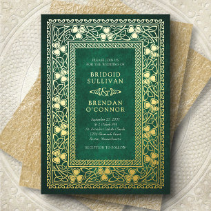 Invitation En Aluminium Mariage Irlandais Celtique St Patrick