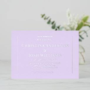 Invitation En Aluminium Mariage Lavender simple