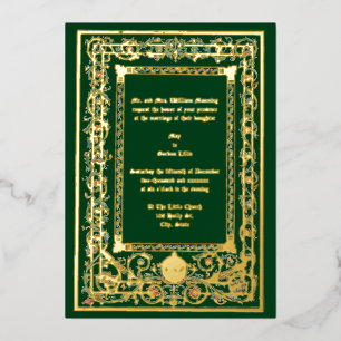 Invitation En Aluminium Mariage lumineux vintage "médiéval"