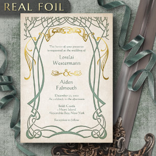 Invitation En Aluminium Mariage Médiéval Celtique Fantastique
